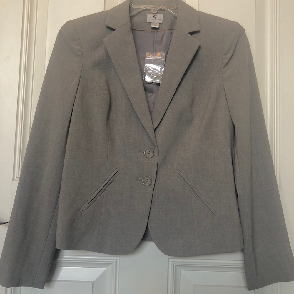 Worthington Petite BlazerJacket Gray Size 6